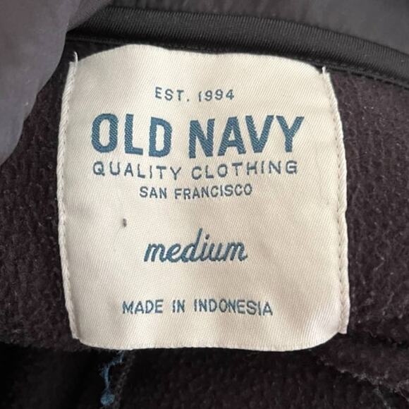 OLD NAVY Full Zip Fleece Jacket in Black  SZ 8 - Picture 8 of 11